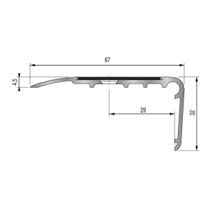 Nez de marche Evolutif 2CBIS - 67x32 mm