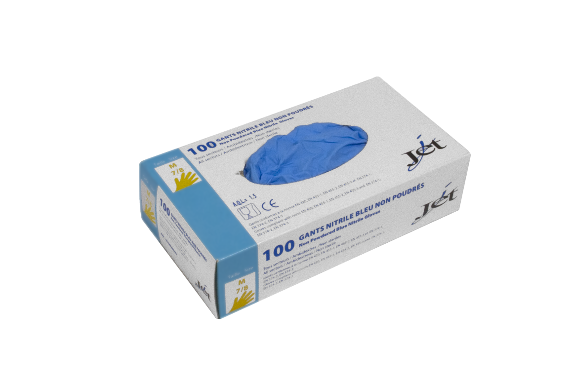Gants Bleu Nitirile Blanchon
