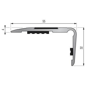 Nez de marche Traditionnel 3T Alu - 55x32 mm