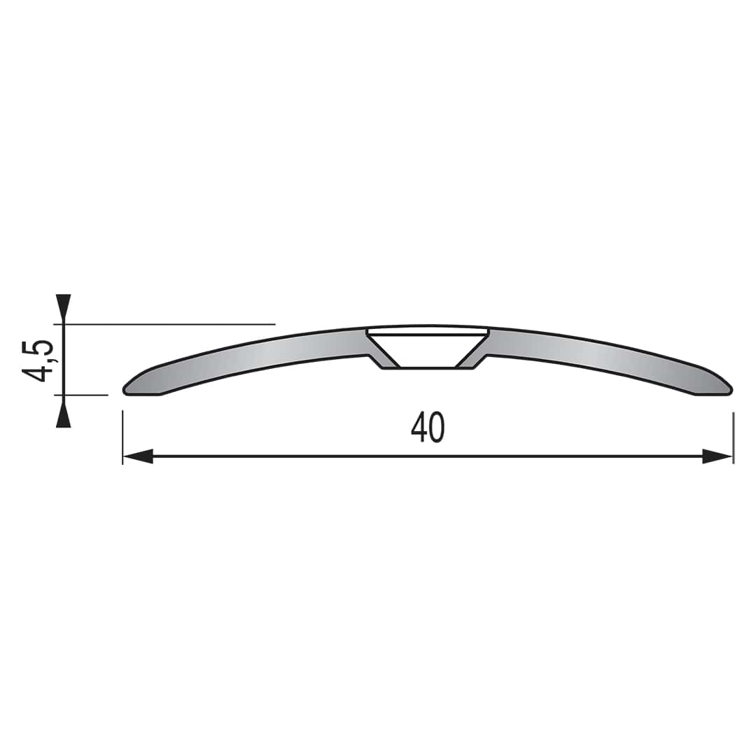 Seuil à visser plats renforcés 40 mm